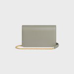 WALLET ON CHAIN MARGO IN SHINY CALFSKIN GREEN CLAY - Image 3